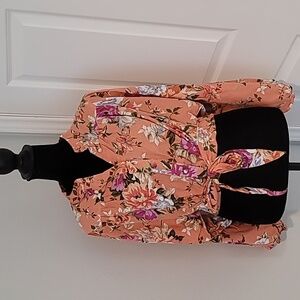 Rachel Rachel Roy floral tie front top